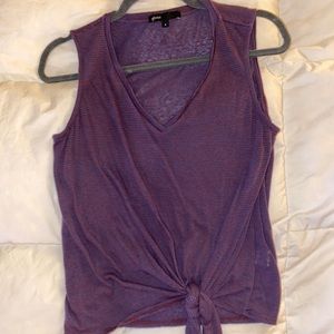 Front tie tank top